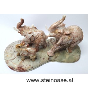 Elefanten Familie 3-teilig, Speckstein